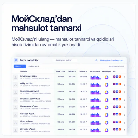 MoySklad dan tannarx